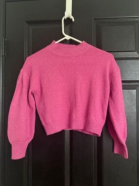 GB Girls Pink Knit Cropped Sweater